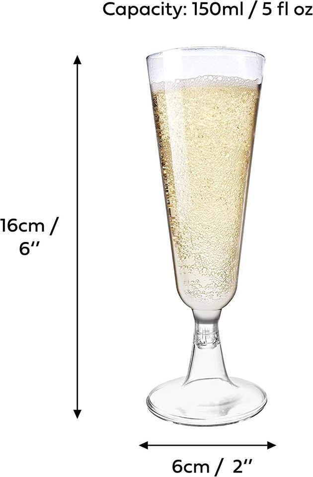 Sada sklenic na sekt z plastu 48 ks
