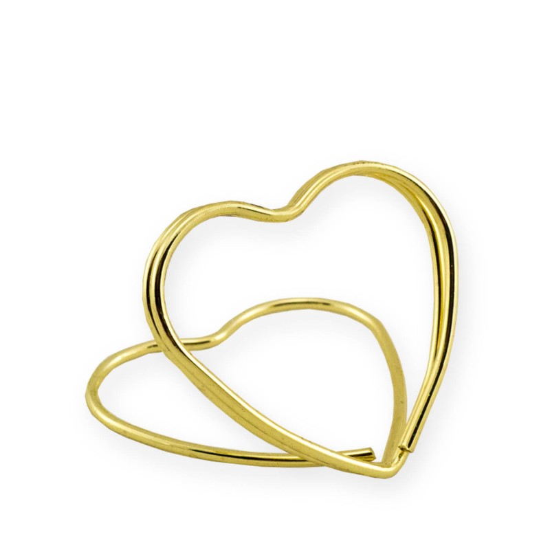 Držák na jmenovky ve tvaru srdce zlatý 10 ks