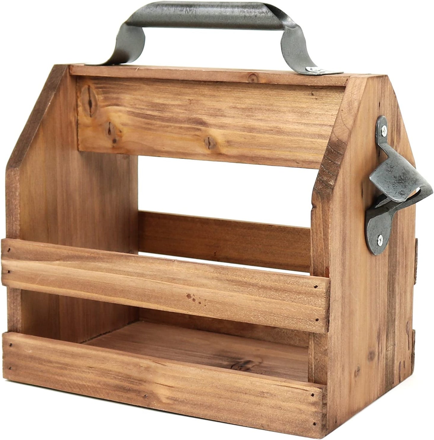 Out of the blue dřevěná bedýnka na láhve s otvírákem