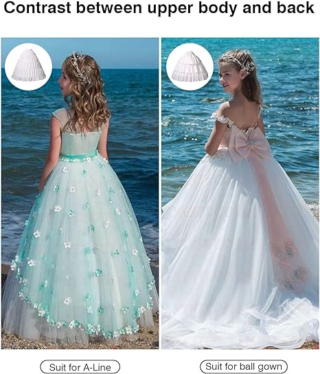 Dívčí bílá spodnice krinolína 7-9 let Styl-2