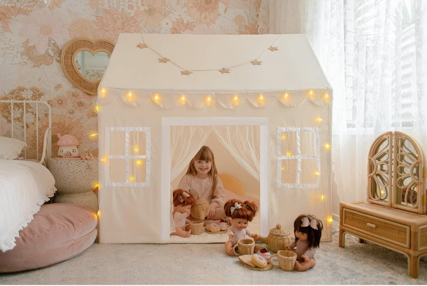 Dětský hrací stan pro 2-3 děti 133 × 136 × 90 cm