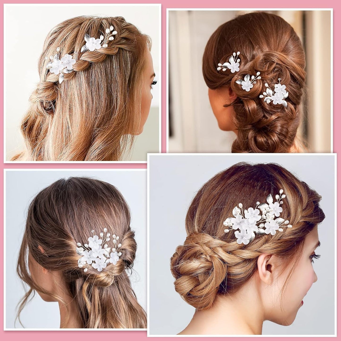 MELLIEX 5 kusů svatebních ozdob do vlasů, květiny