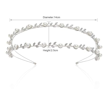 Svatební dvojitá čelenka s perličkami