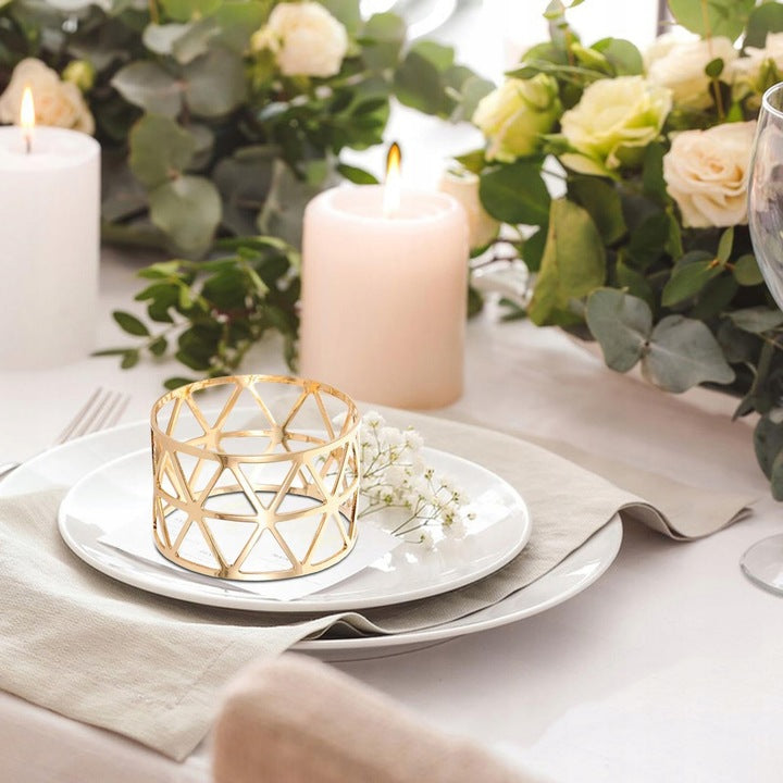 Kroužeky na ubrouseky zlaté 6 ks