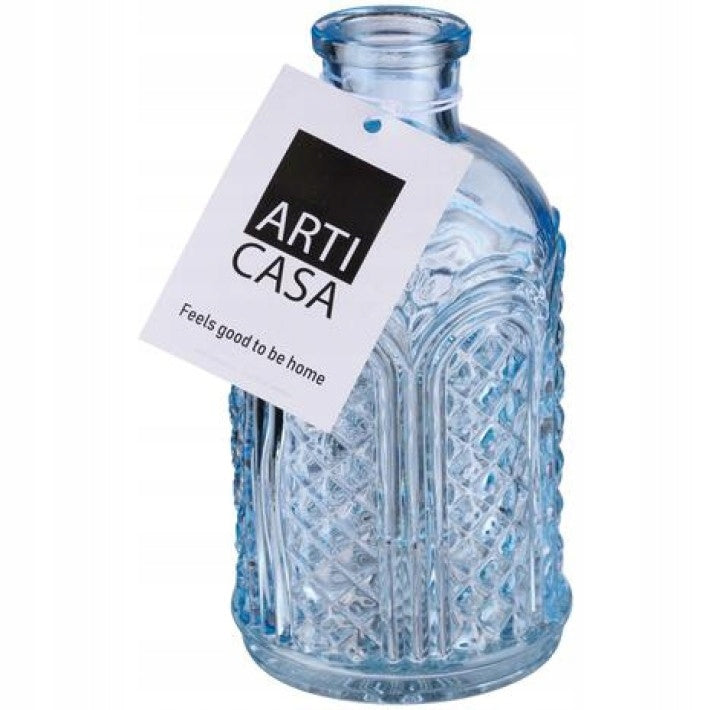 Skleněná váza na květiny, 12,8 cm, modrá