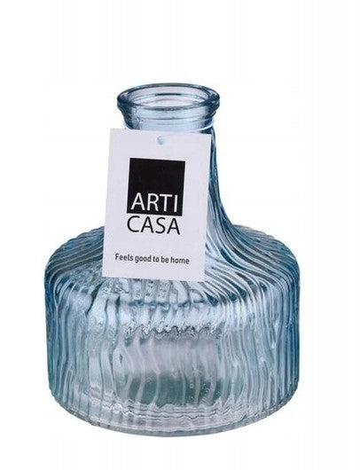 Skleněná váza na květiny, 13,3 cm, modrá