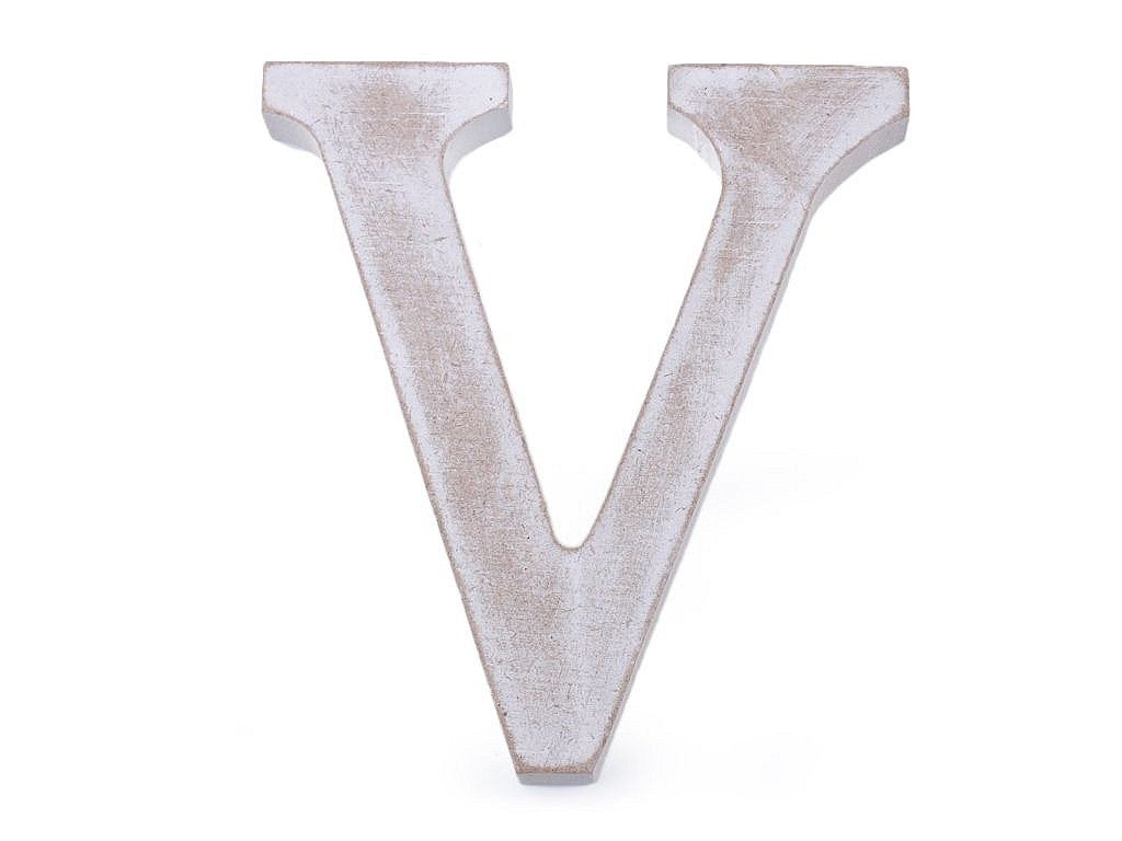 Dřevěné vintage písmeno V