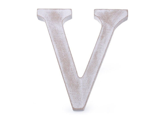 Dřevěné vintage písmeno V