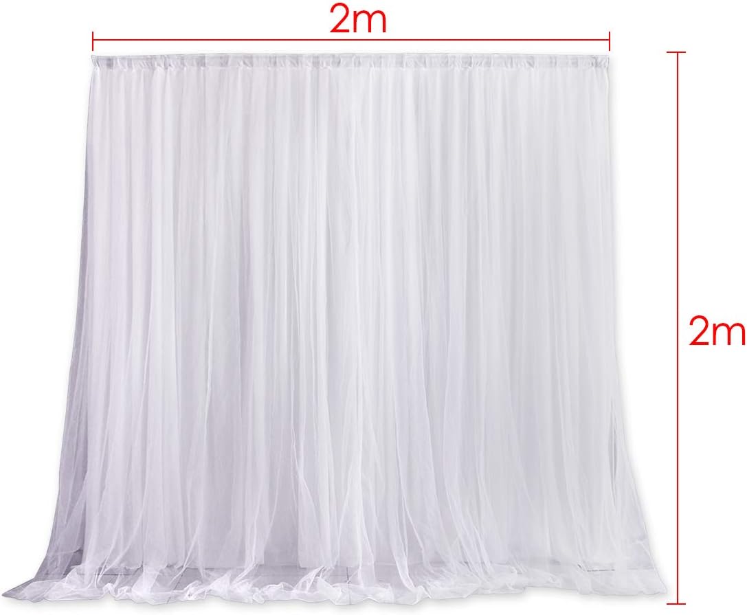 Svatební bílé tylové pozadí 200 x 200 cm