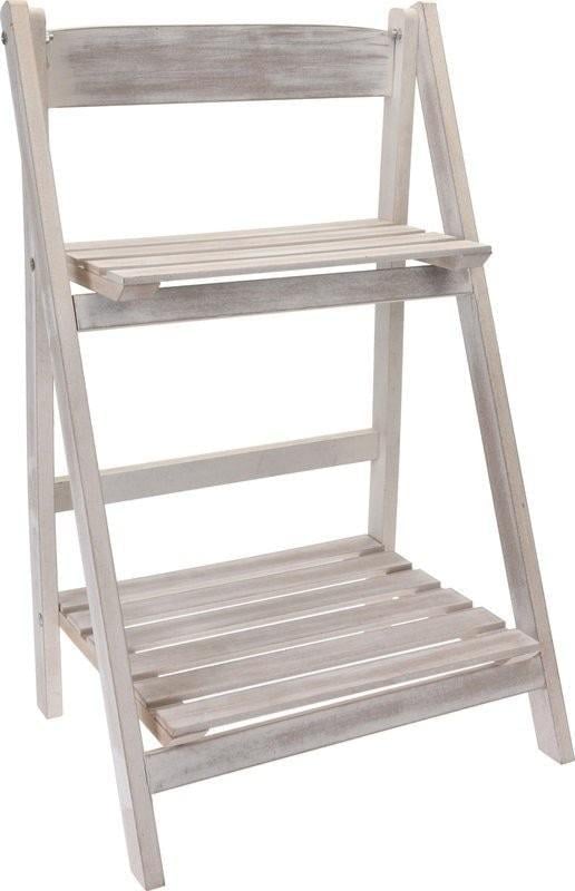 Dvoupatrový dřevěný etažér