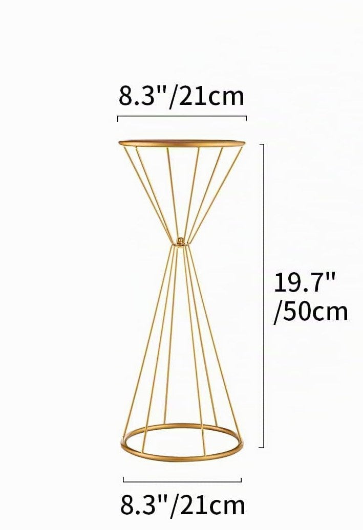 Kovové stojany na květiny 50 cm zlaté