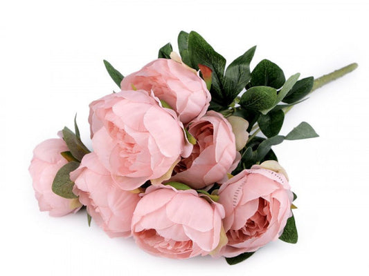 Kytice umělá pivoňka starorůžová