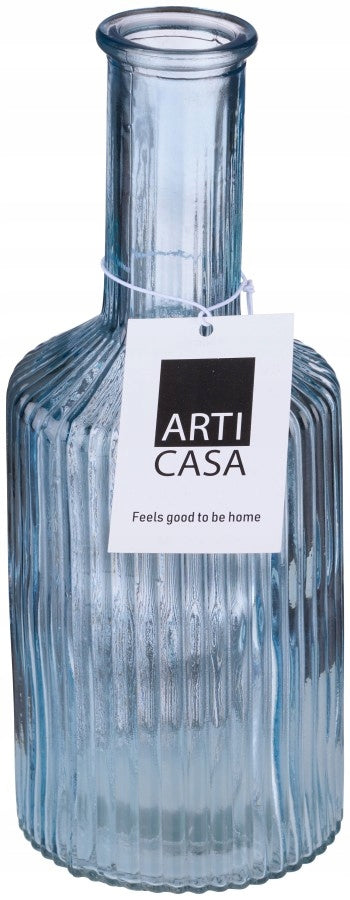 Skleněná váza na květiny, 20,8 cm, modrá