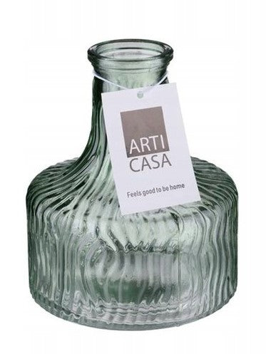 Skleněná váza na květiny, 13,3 cm, zelená