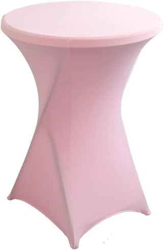 Růžový  strečový potah na barový stůl Ø 80 cm